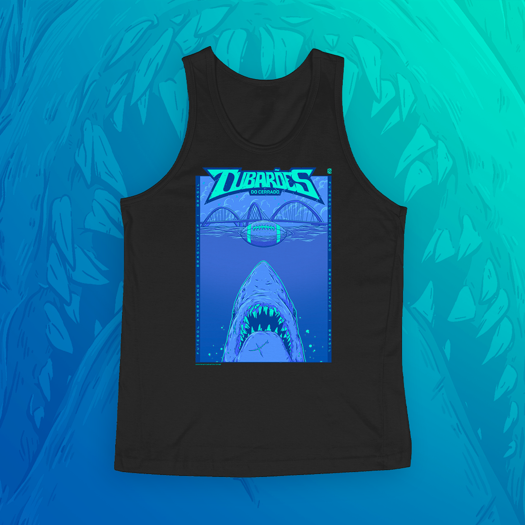Nome do produto: Tubarões do Cerrado - Jaws (regata)