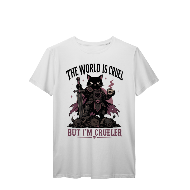 CAMISETA CAT THE WORD IS CRUEL