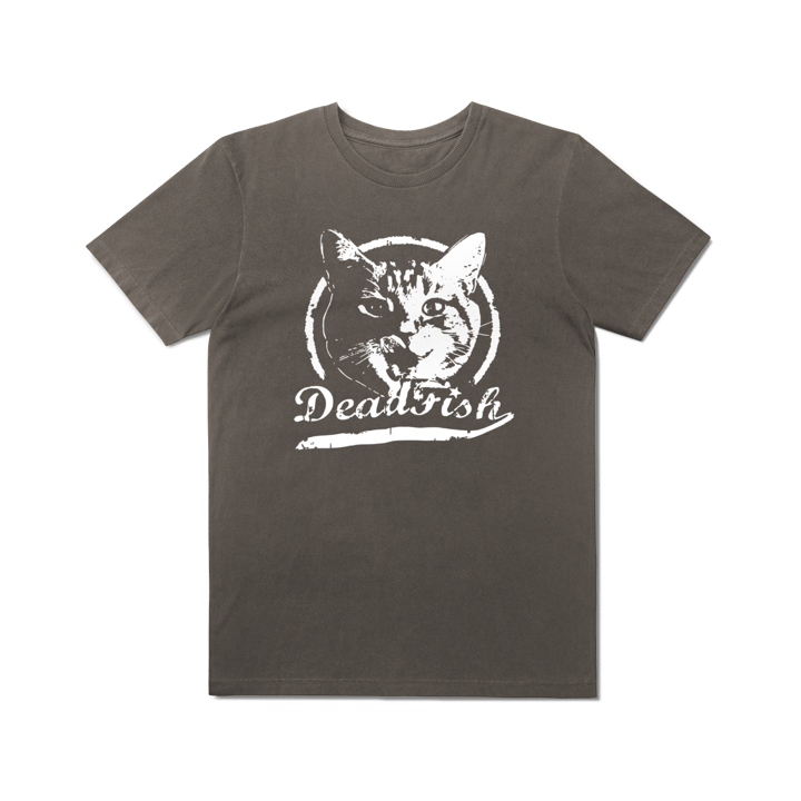 Camiseta Dead-Fish Preta - Estampa Gato Stencil Punk