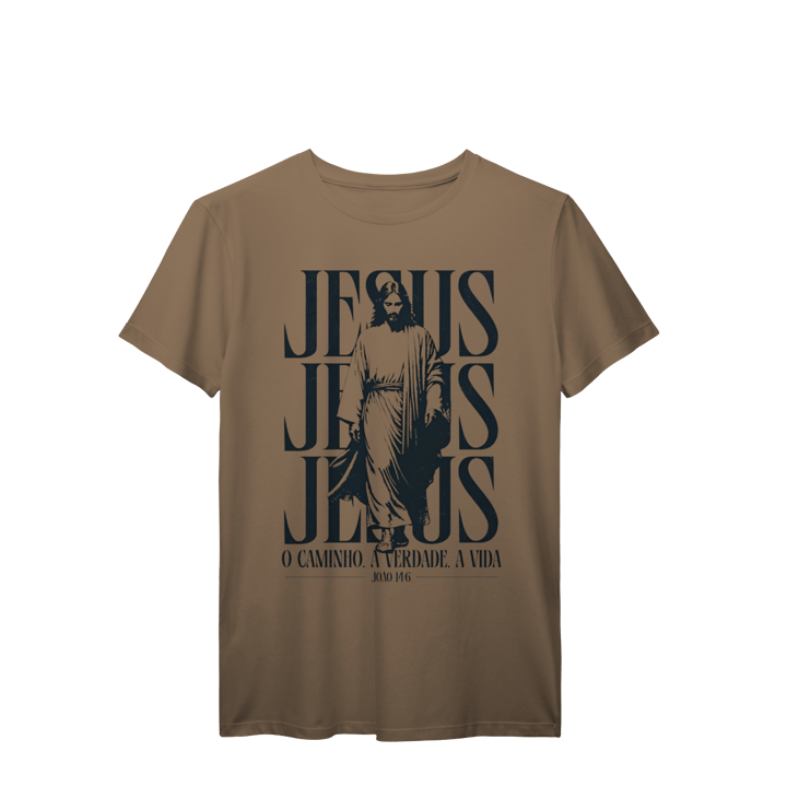 Camiseta Jesus Caminho Verdade e Vida - Estampa Tipográfica João 14:6 C5 Coleção Jesus