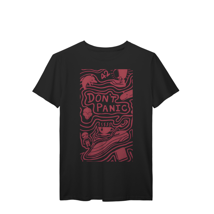 CAMISETA DON'T PANIC RED