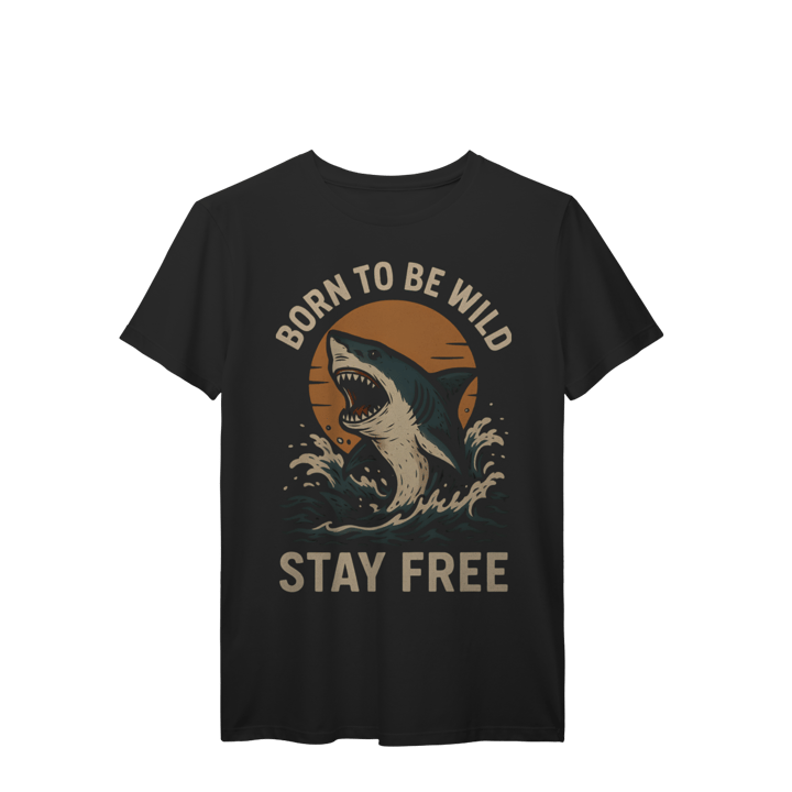 CAMISETA BORN TO BE WILD STAY FREE