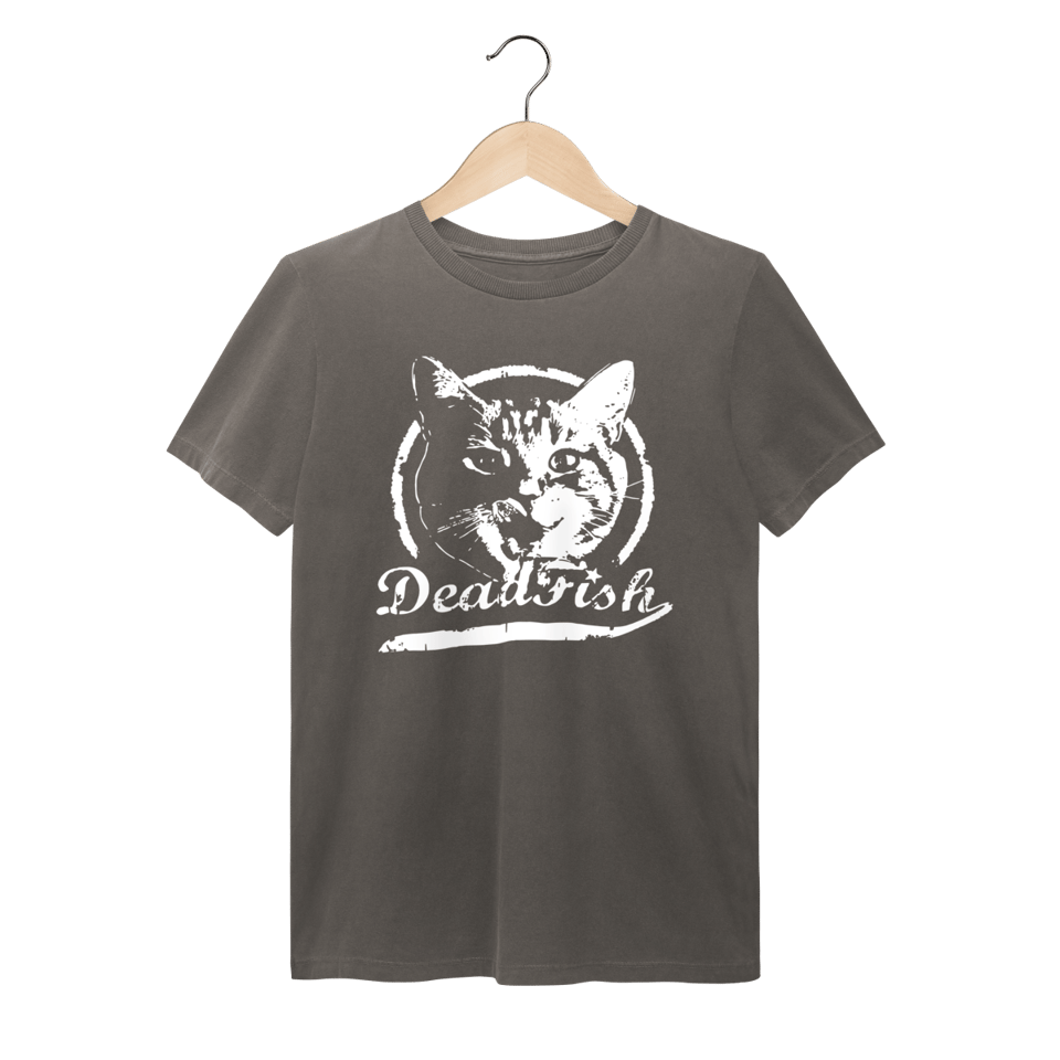 Camiseta Dead-Fish Preta - Estampa Gato Stencil Punk