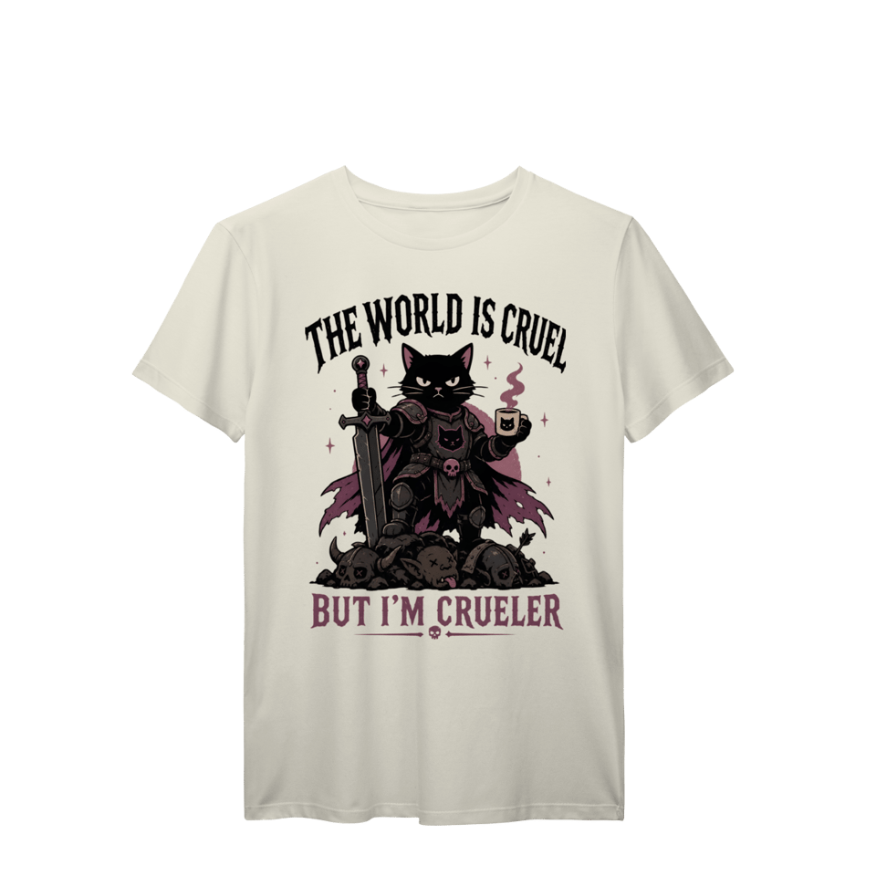 CAMISETA CAT THE WORD IS CRUEL