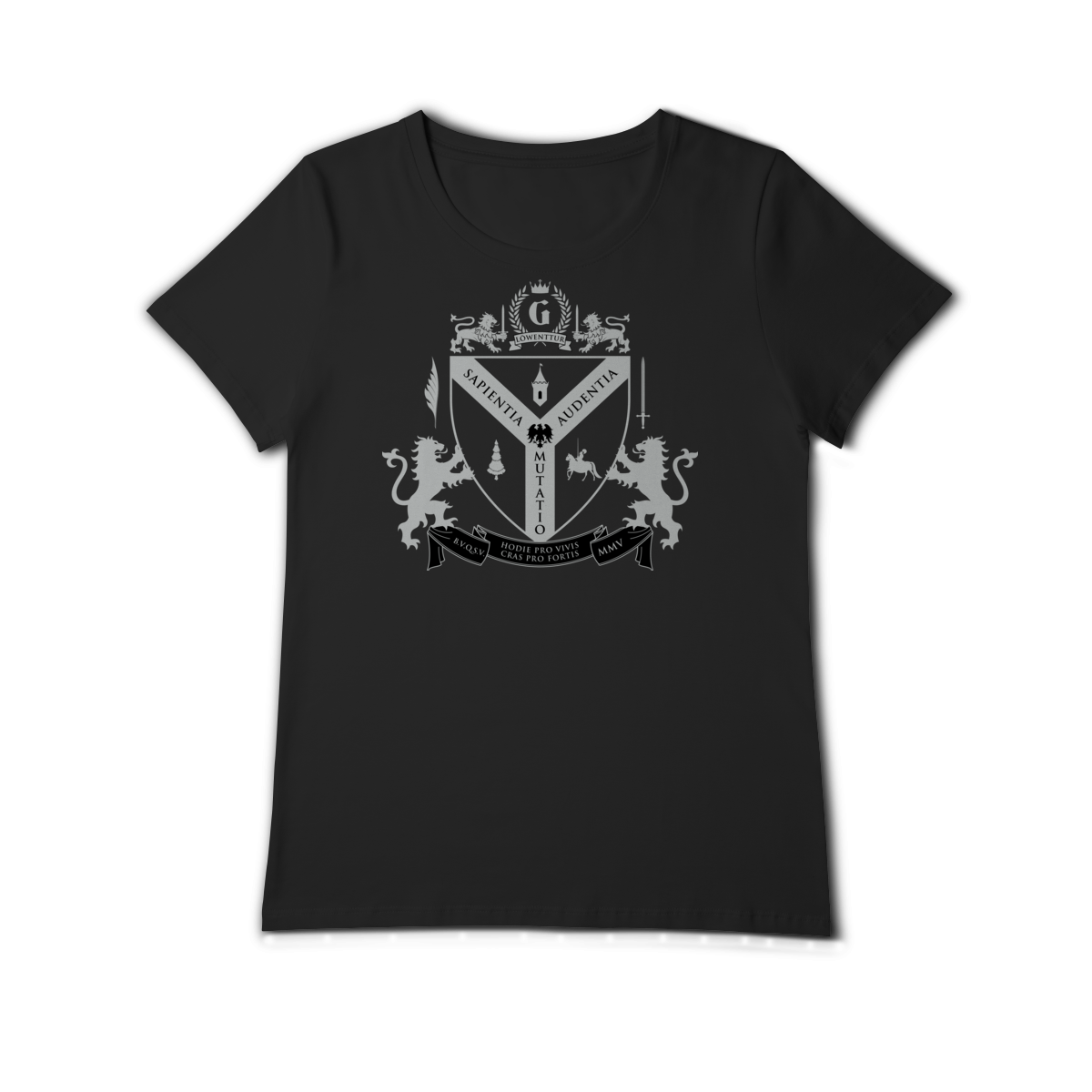 Camiseta baby long pima com o brasão de Löwenttur