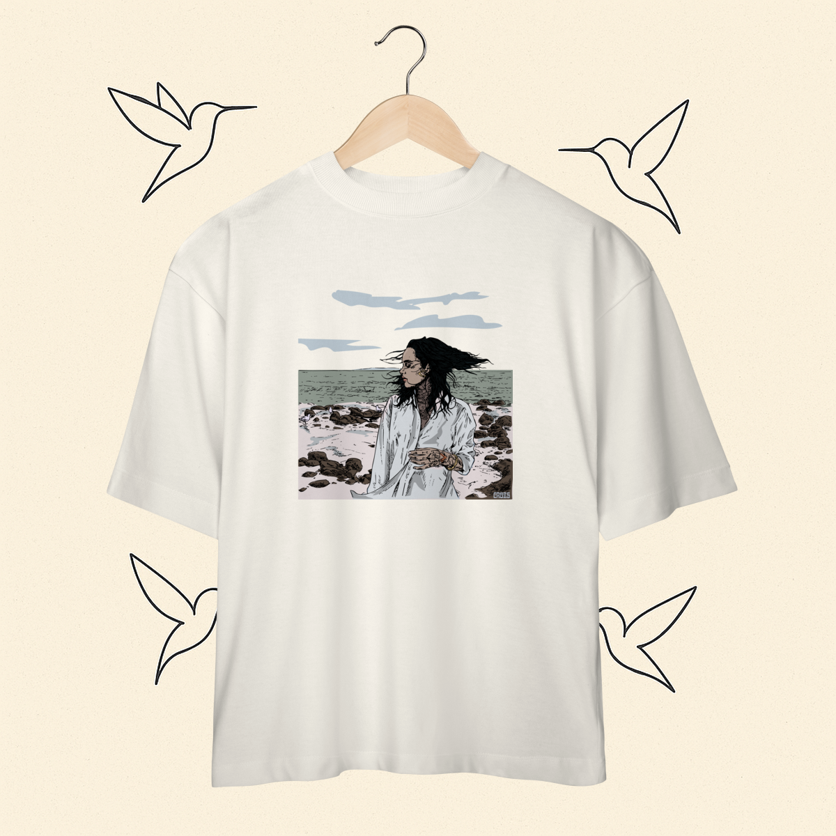 Oversized Kehlani Blue Water Road