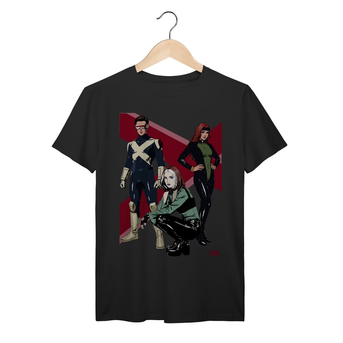 Camiseta Premium X Men Evolution Jean, Scott, Rogue
