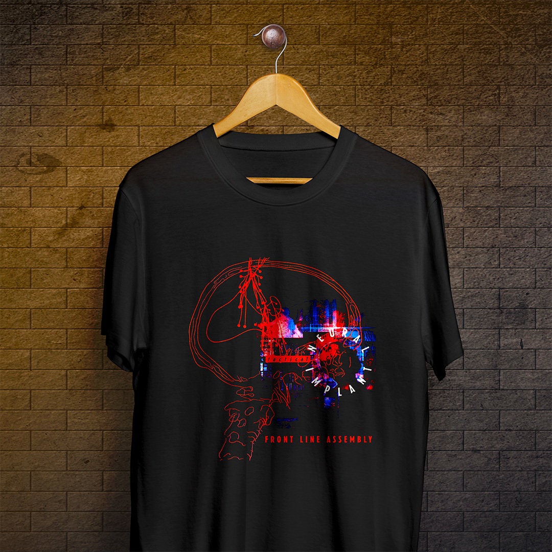 Camiseta Front Line Assembly - Tactical Neural Implant