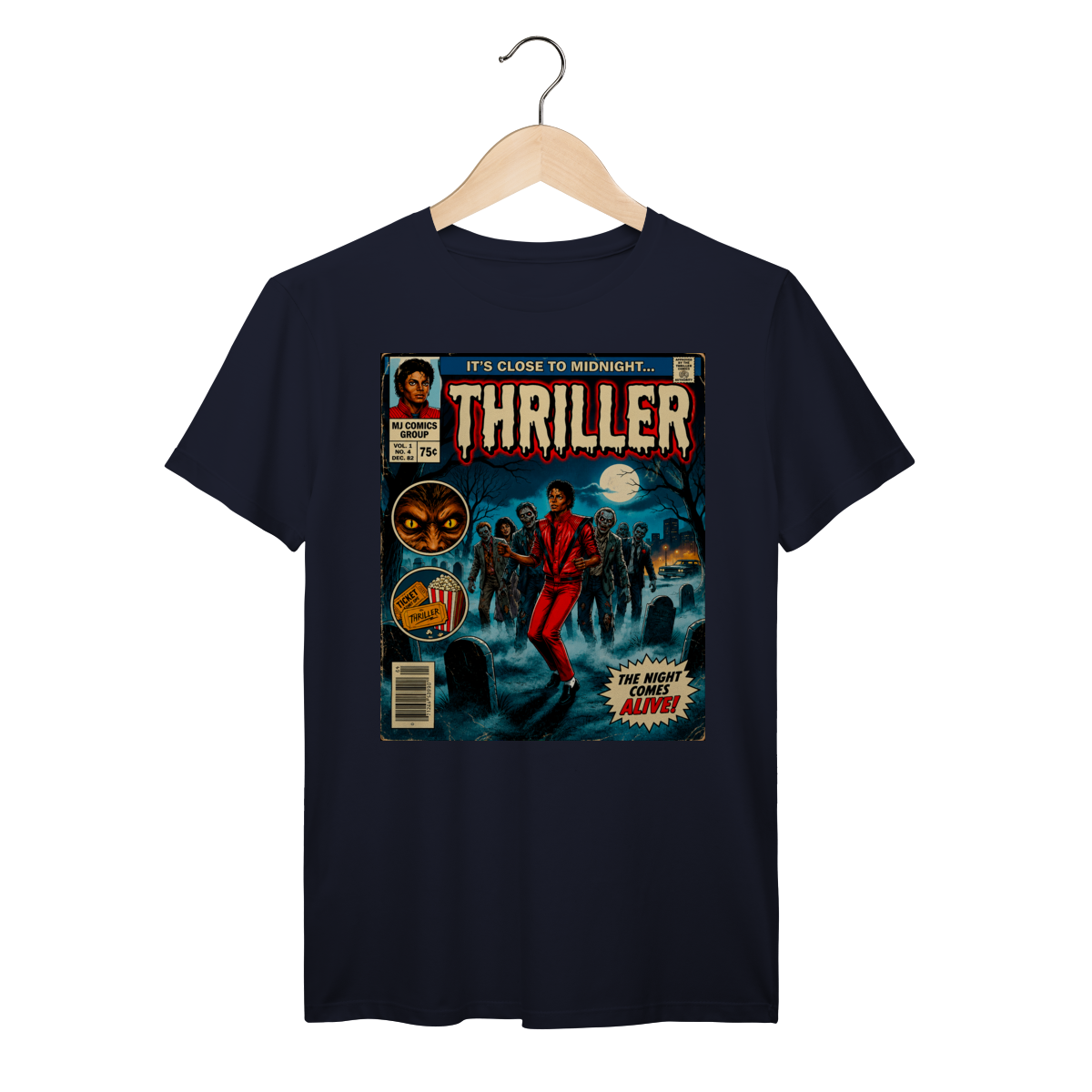 Camiseta Michael Jackson Thriller Vintage Comic Algodão Prime