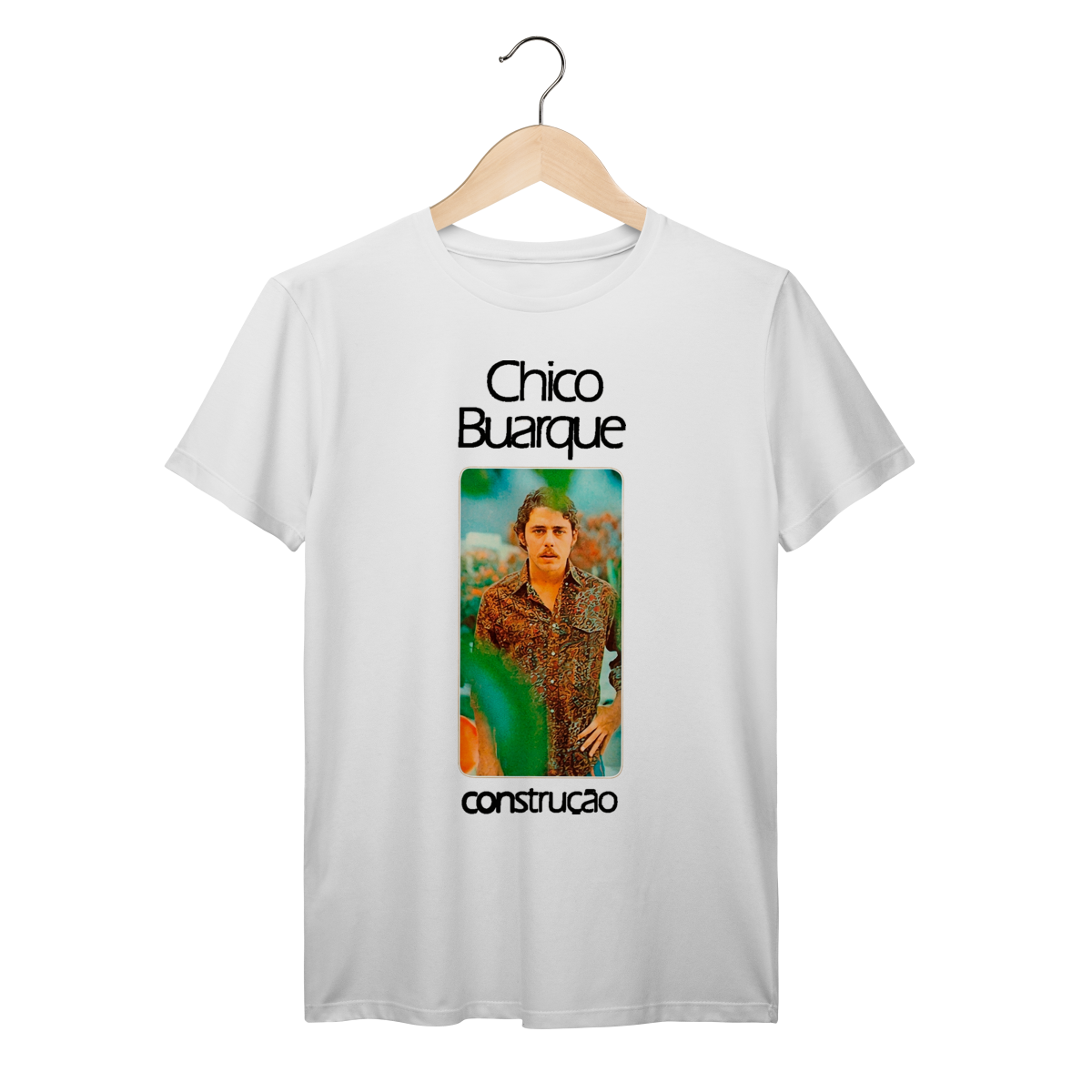 Camiseta Chico Buarque Construção MPB Retrô Algodão Prime