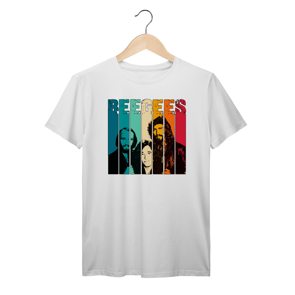 Camiseta Bee Gees Vintage Anos 70 Disco Music Retrô Algodão Prime