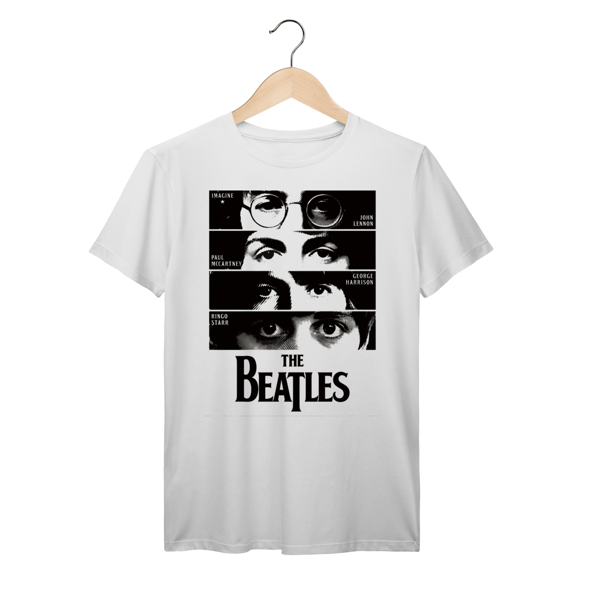 Camiseta The Beatles Imagine Rock Clássico Vintage Algodão Prime