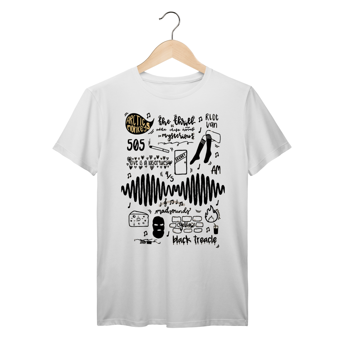 Camiseta Arctic Monkeys Vintage 505 Do I Wanna Know AM Indie Rock Algodão Prime