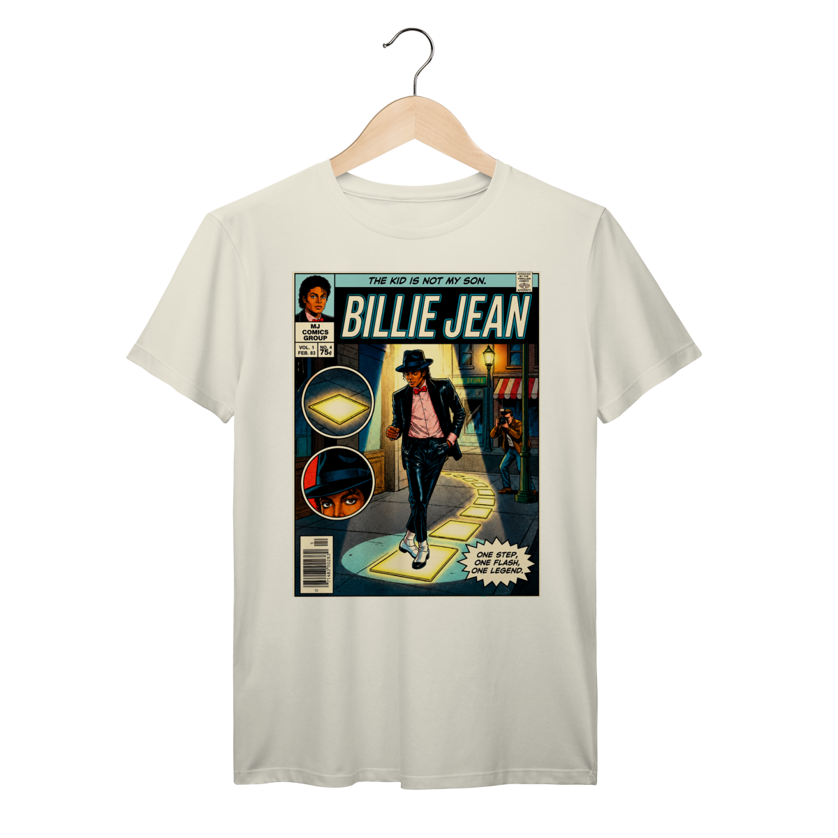 Camiseta Michael Jackson Billie Jean Vintage Comic Algodão Prime
