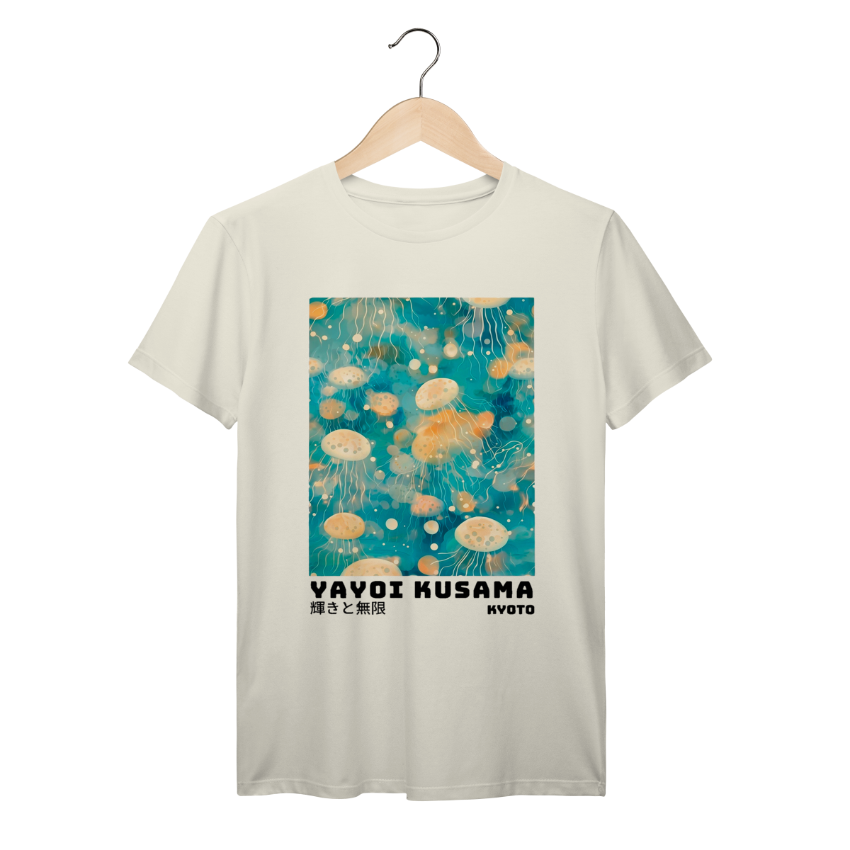 Camiseta Yayoi Kusama Jellyfish Art Algodão Prime
