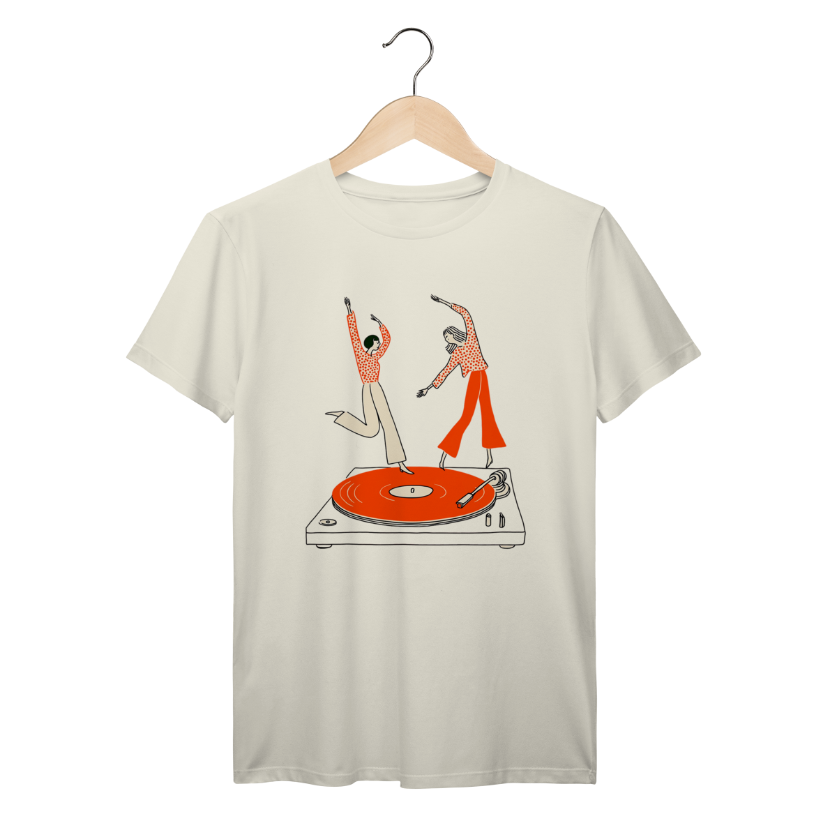 Camiseta Dancing Vinyl Vintage Algodão Prime