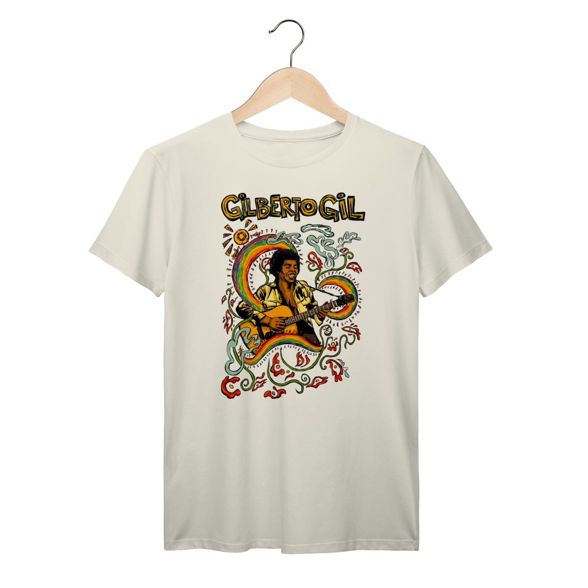 Camiseta Gilberto Gil Arte Tropicalista Vintage 100% Algodão Prime