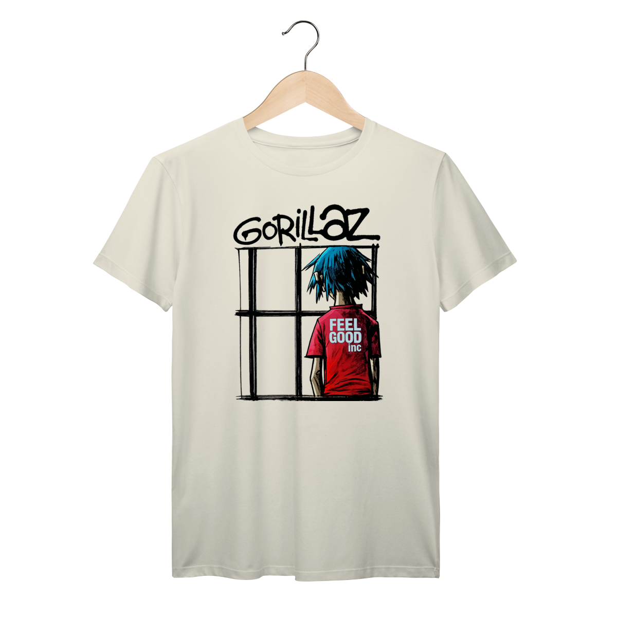 Camiseta Gorillaz Feel Good Inc Vintage 100% Algodão Prime