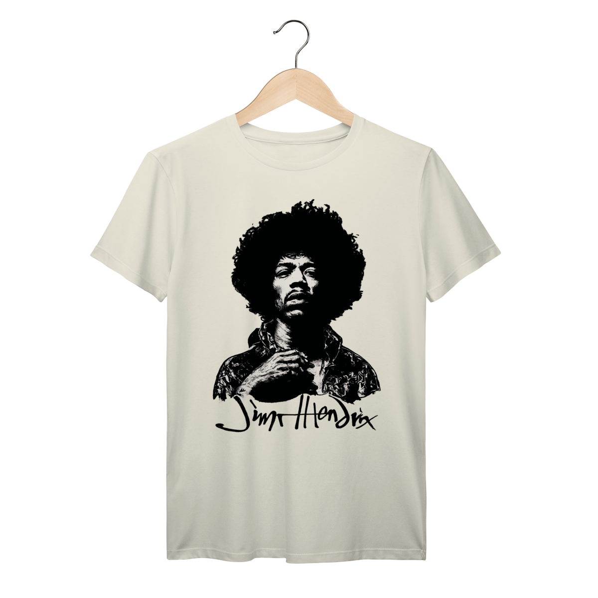 Camiseta Jimi Hendrix Classic Rock Graphic Tee 100% Algodão Prime