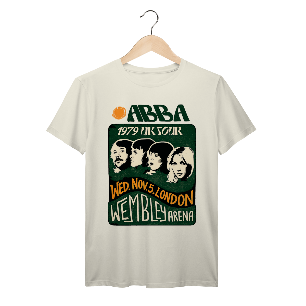 Camiseta ABBA Vintage 1979 UK Tour Algodão Premium 