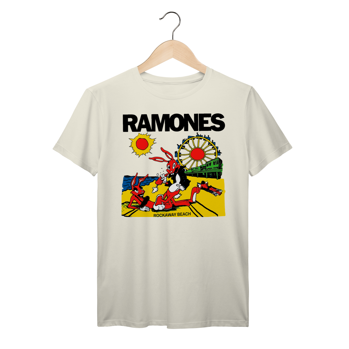 Camiseta Ramones Rockaway Beach Vintage Algodão Prime