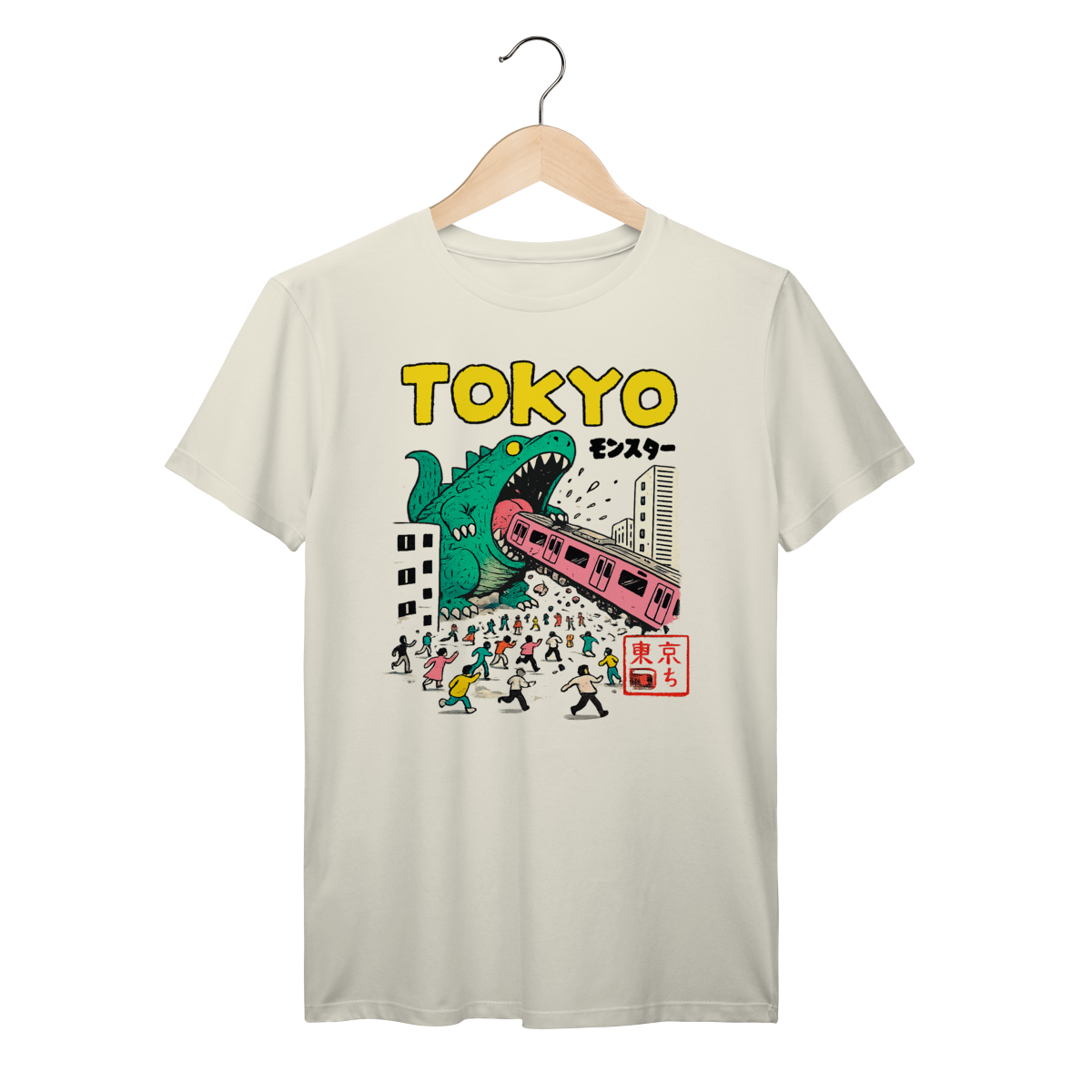Camiseta Godzilla Retrô Japão Streetwear Anime Algodão Prime