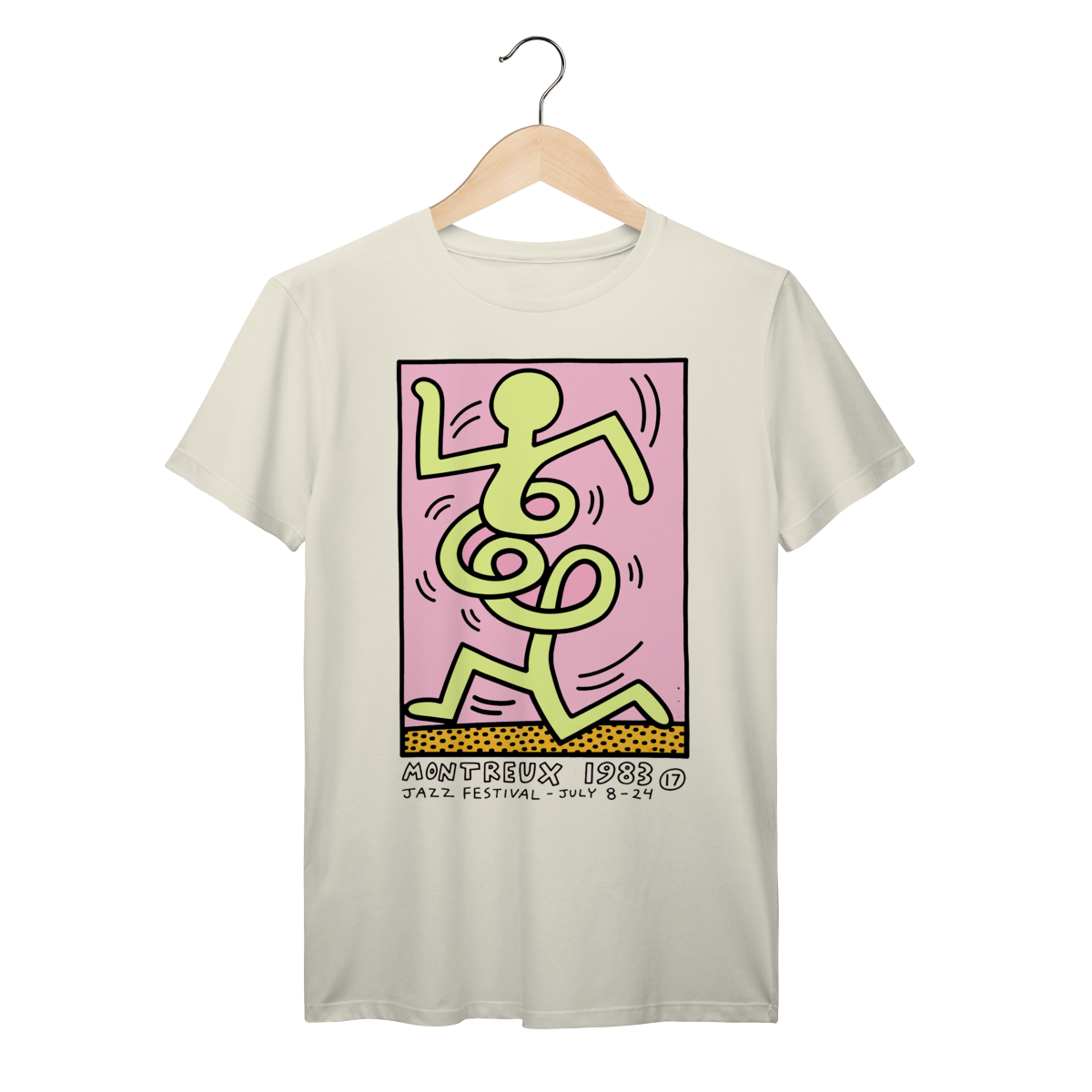 Camiseta Keith Haring Montreux Jazz Festival 1983 Vintage Algodão Prime