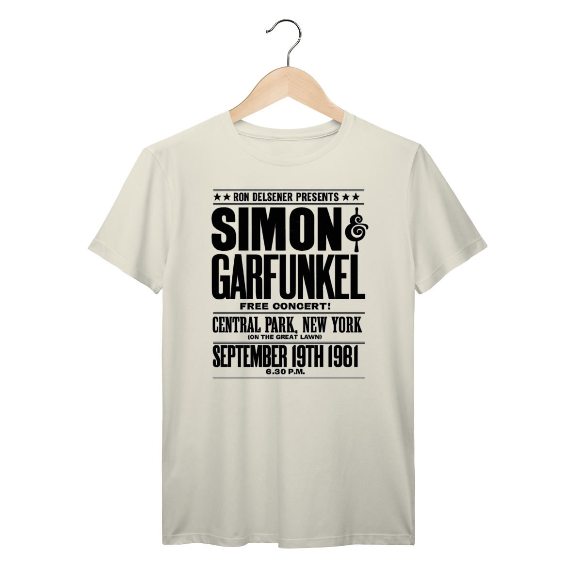 Camiseta Simon & Garfunkel New York 1981 | Concerto Histórico | Algodão Prime