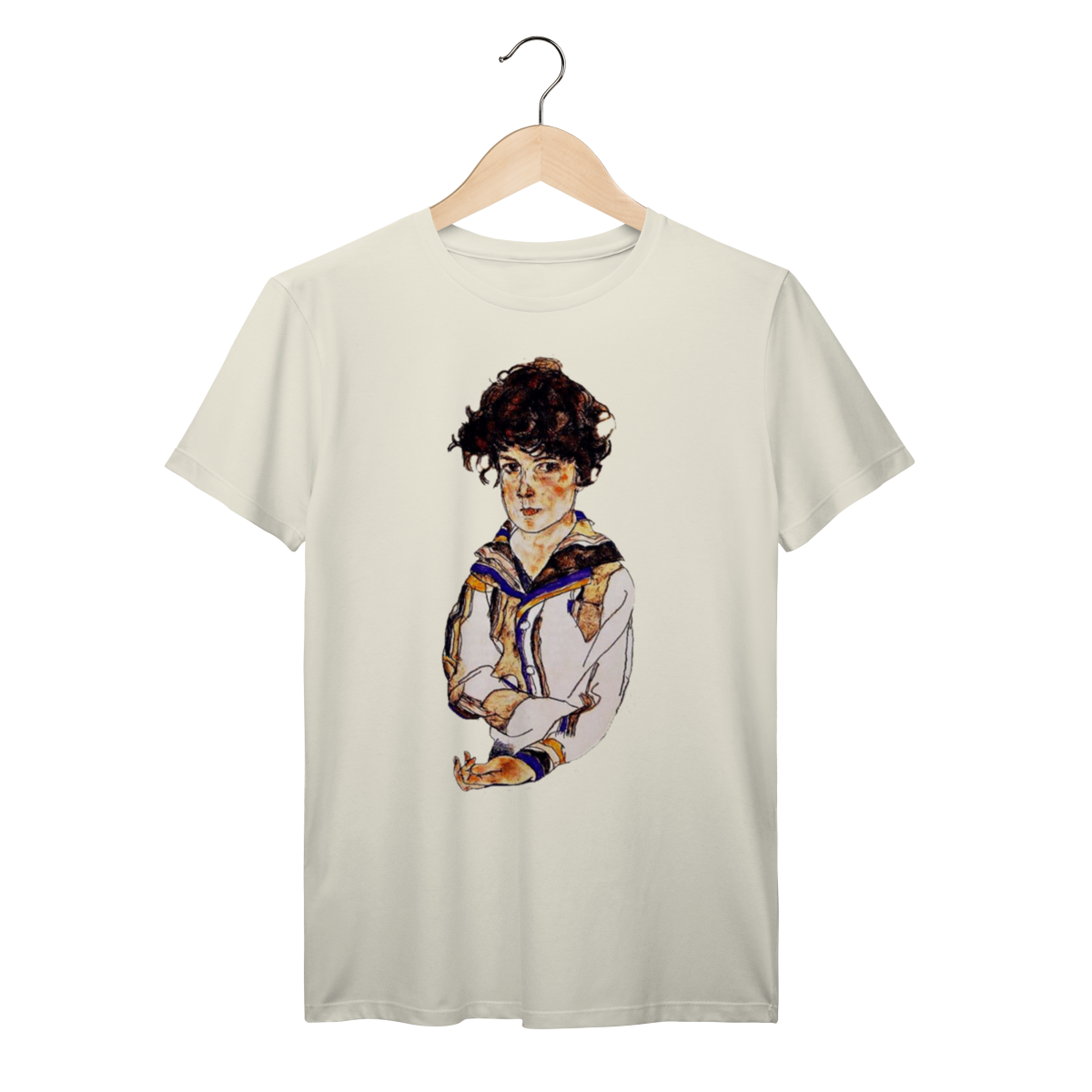 Camiseta Egon Schiele Young Boy 1918 Vintage | Arte Expressionista em Algodão Prime