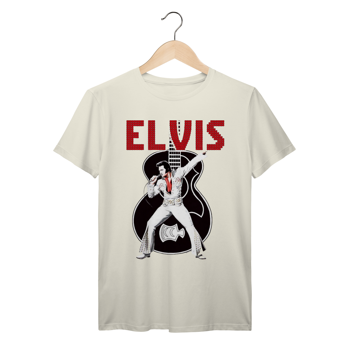 Camiseta Elvis Presley King of Rock Vintage | Rock and Roll Clássico 100% Algodão Prime
