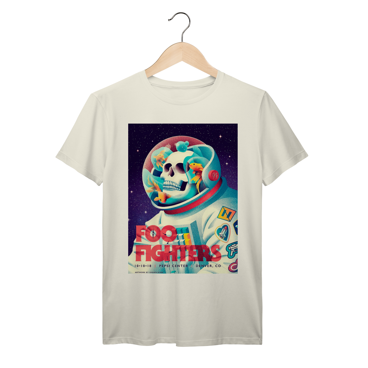Camiseta Foo Fighters Astronauta Algodão Prime