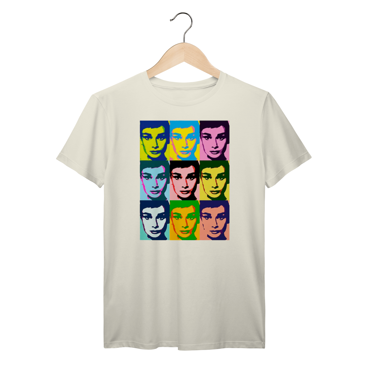 Camiseta Andy Warhol Pop Art Multicolor Portrait Algodão Prime