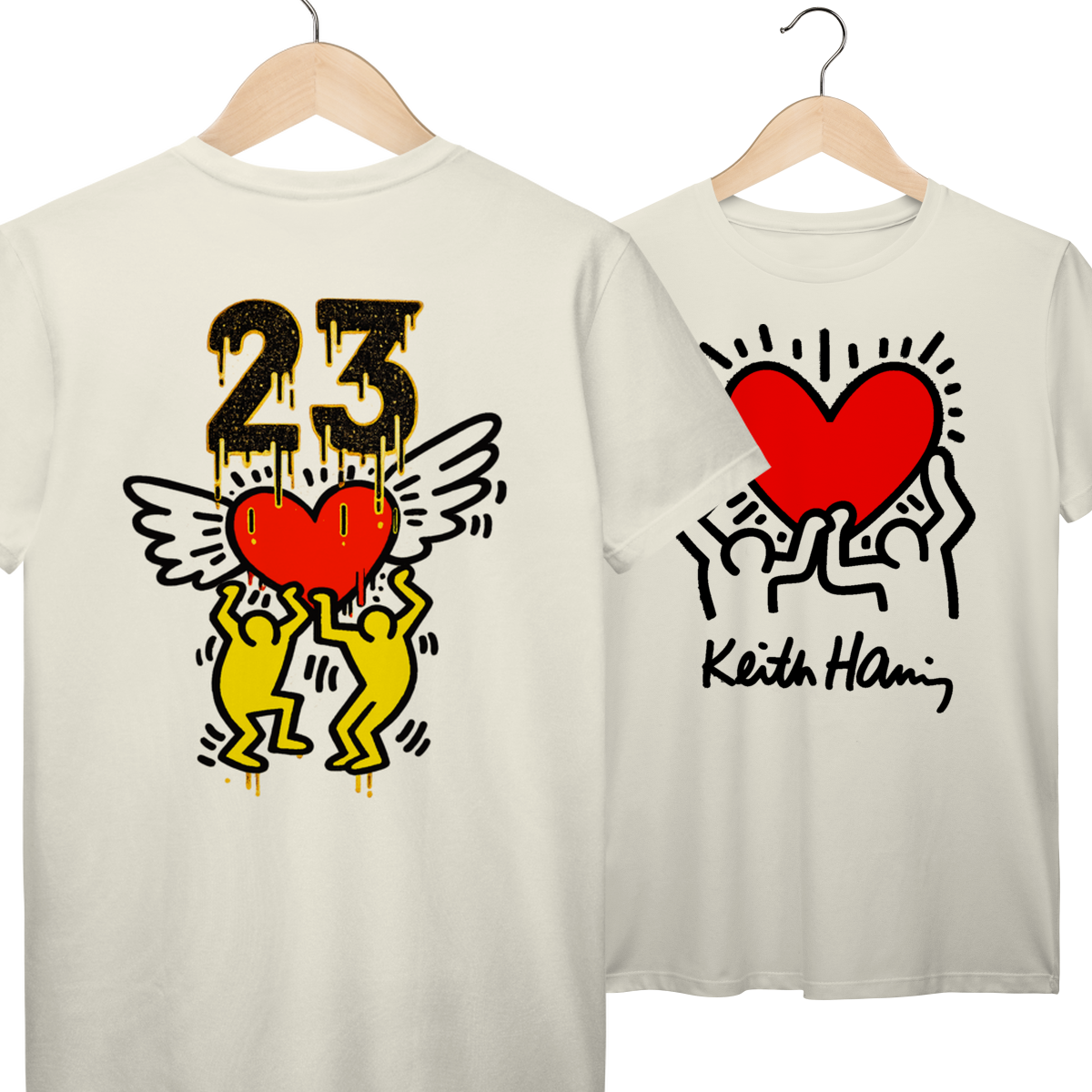 Camiseta Keith Haring Coração 23 Frente&Costas Prime