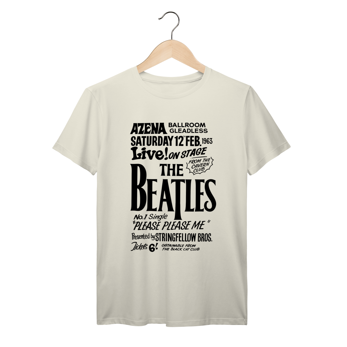 Camiseta Algodão Prime The Beatles no Azena Ballroom Poster Raro 