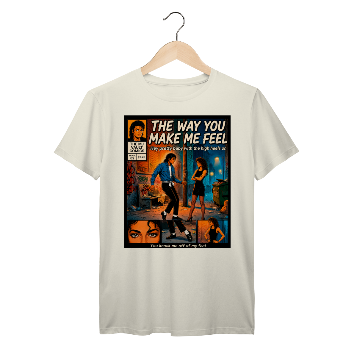 Camiseta Michael Jackson The Way You Make Me Feel Vintage Comic Prime