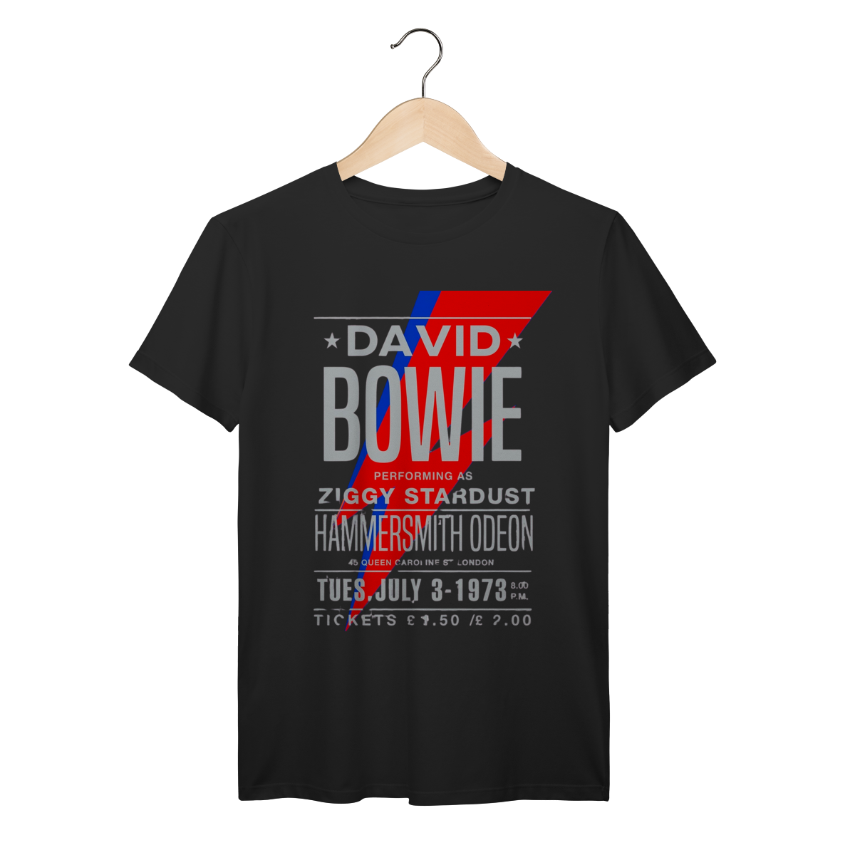 Camiseta David Bowie Ziggy Stardust Vintage 1973 Algodão Prime