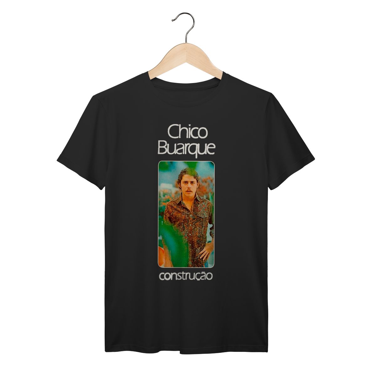 Camiseta MPB Chico Buarque Construção 70s 100% Algodão Prime