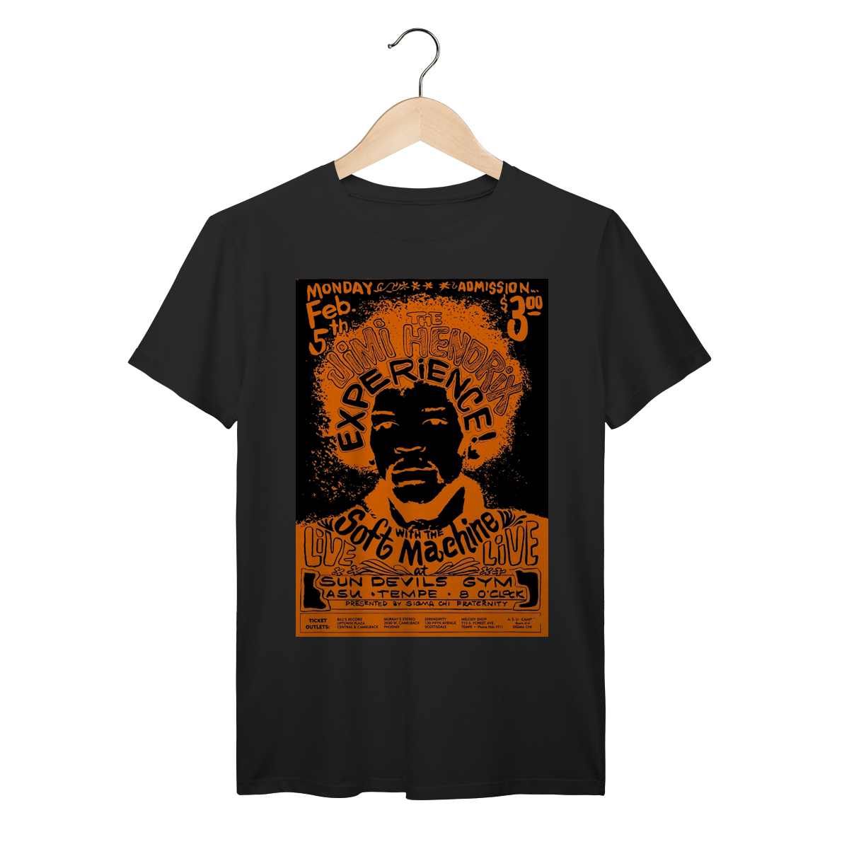 Camiseta Jimi Hendrix Vintage Poster Algodão Prime