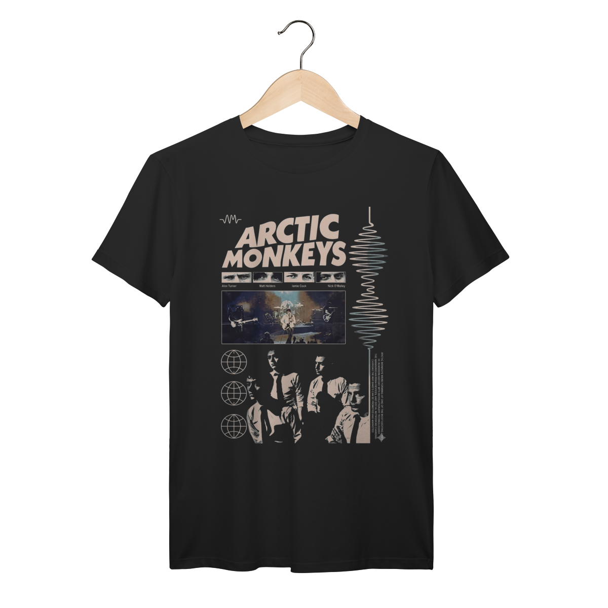 Camiseta Arctic Monkeys Vintage Indie Rock Algodão Prime