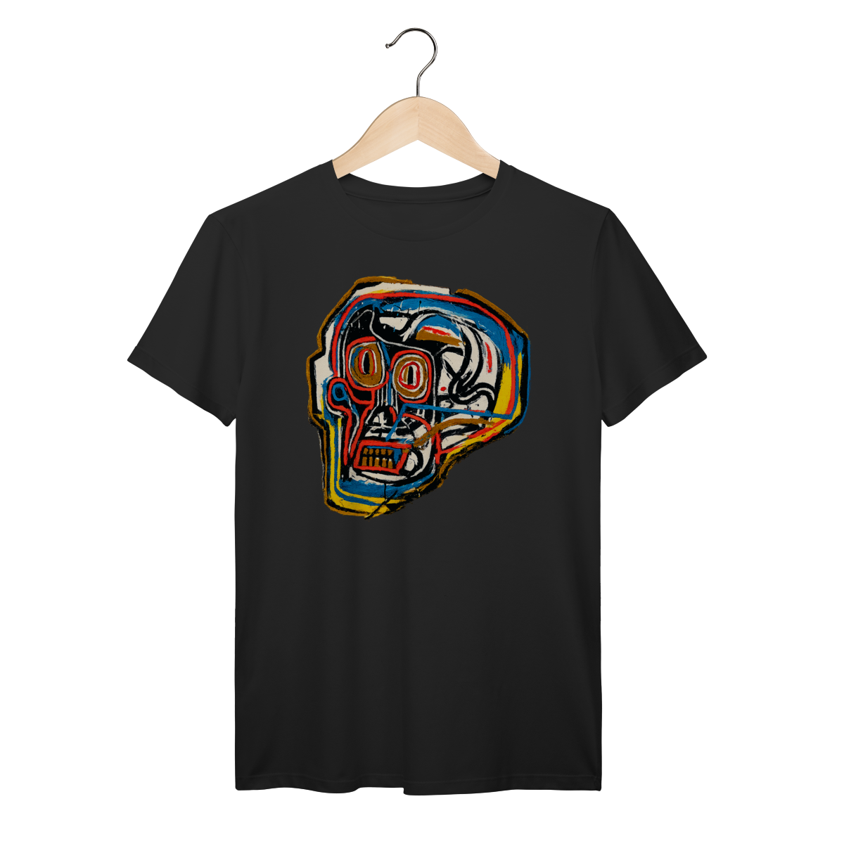 Camiseta Basquiat Skull Streetwear Vintage 100% algodão Prime