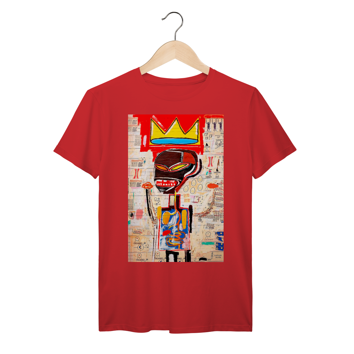 Camiseta Arte Contemporânea Basquiat Crown 100% algodão Prime