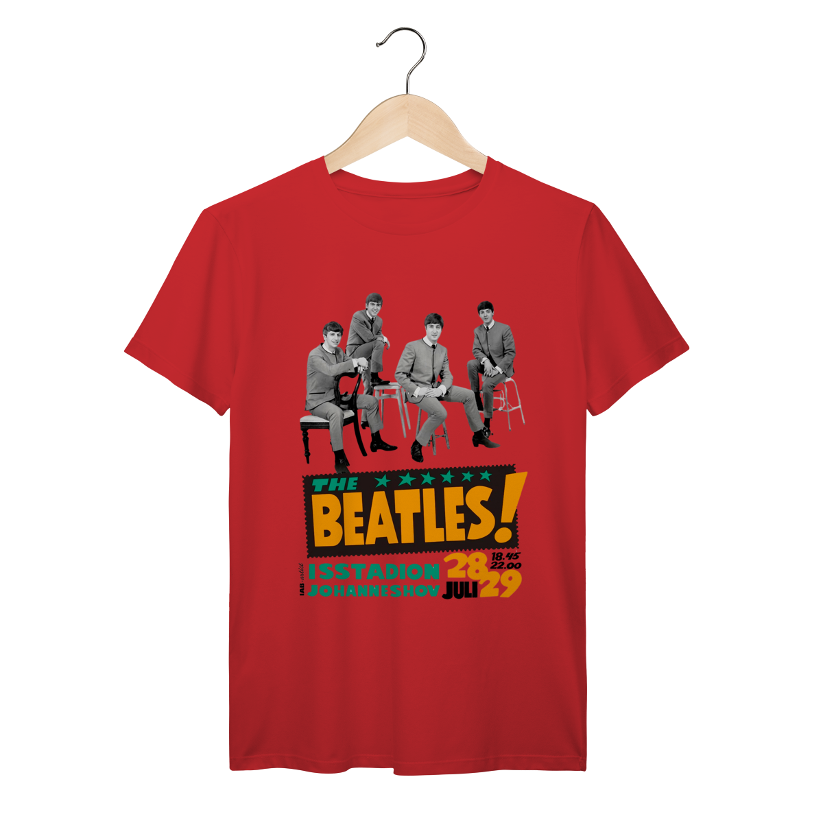 Camiseta The Beatles Vintage Concert Poster Johanneshov 1964 Algodão Prime