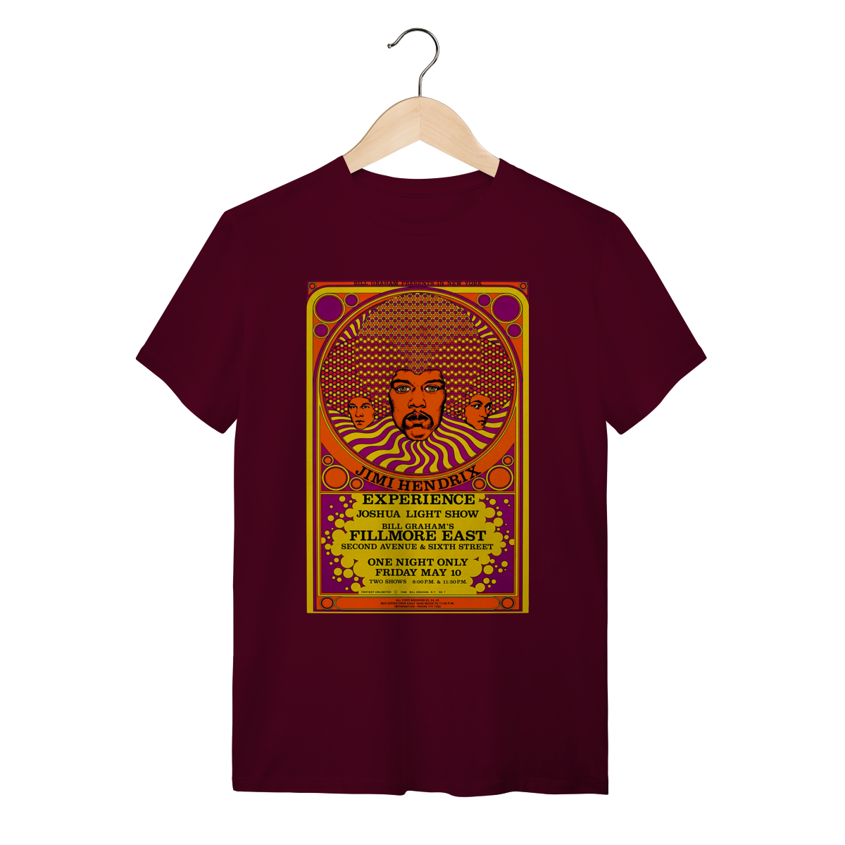 Camiseta Jimi Hendrix Psicodélica Vintage Fillmore East