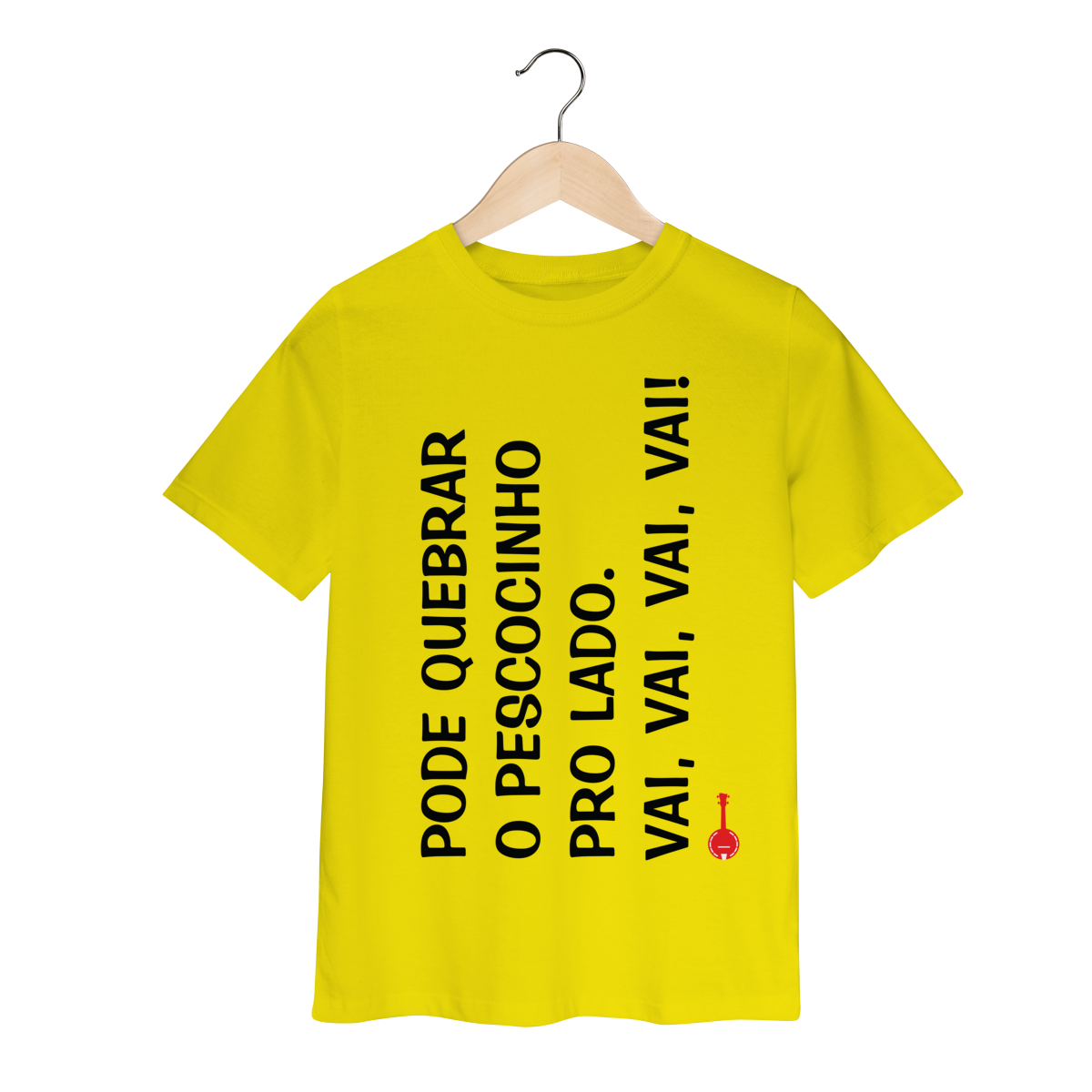 Camiseta Infantil Pode Quebrar o Pescocinho pro Lado
