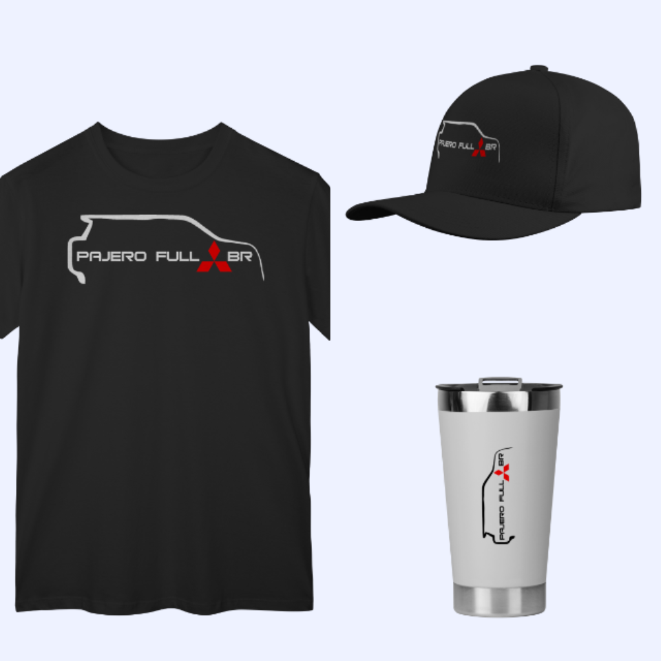 Kit Boné + Camiseta + Copo Térmico PAJERO FULL BR