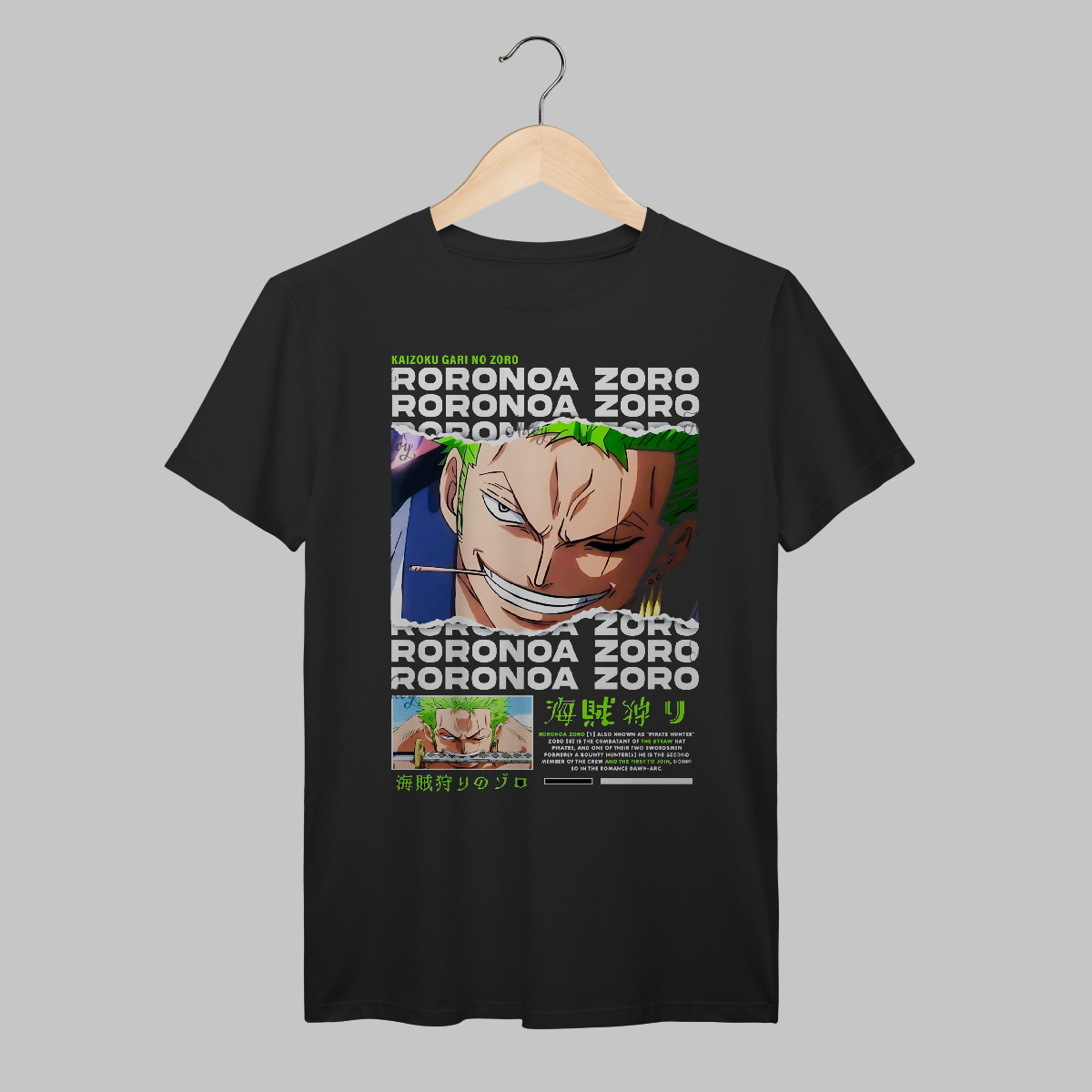 One Piece | Roronoa Zoro | Algodão Prime
