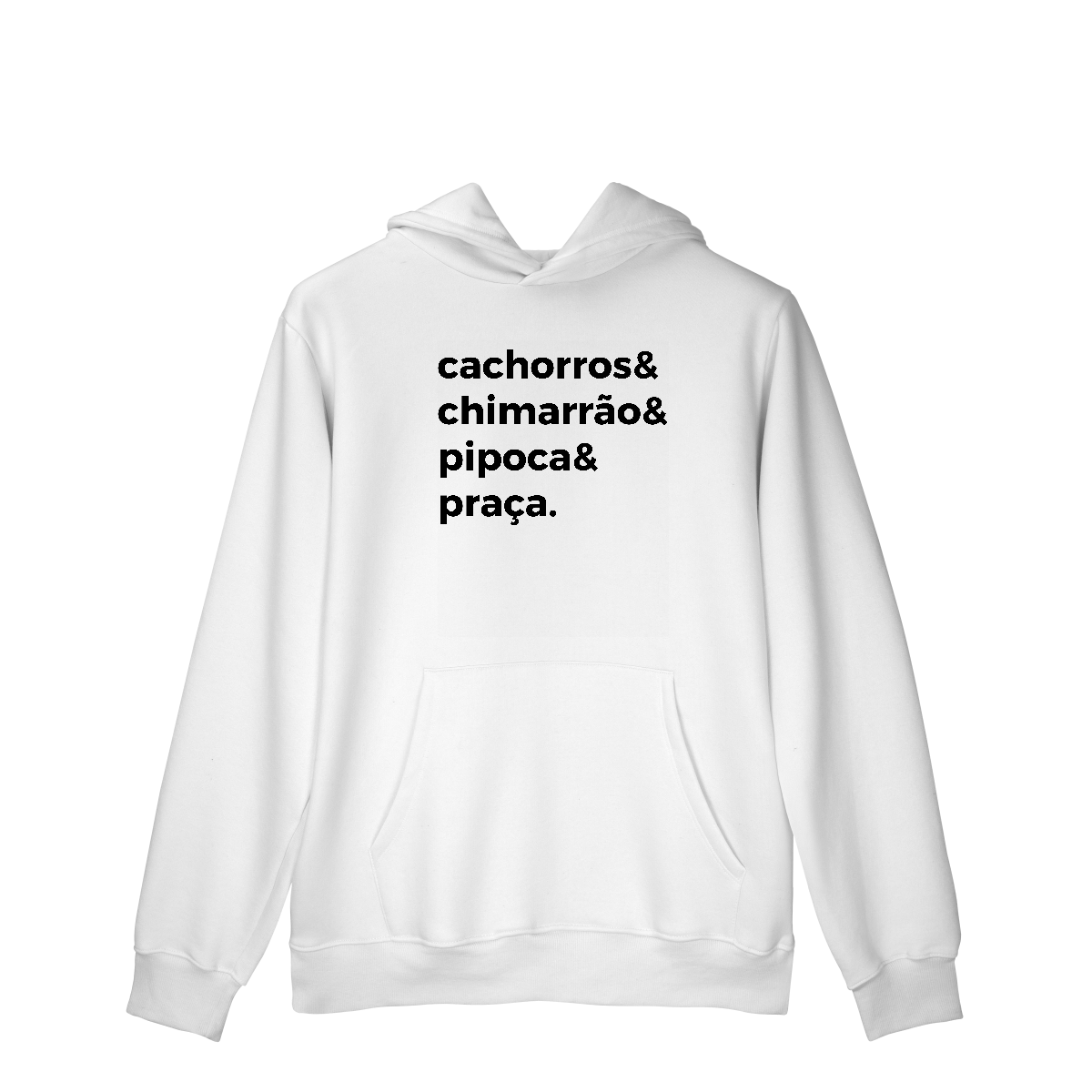 Cachorro, Chimarrão, Pipoca e Praça [Moletom Prime Canguru]