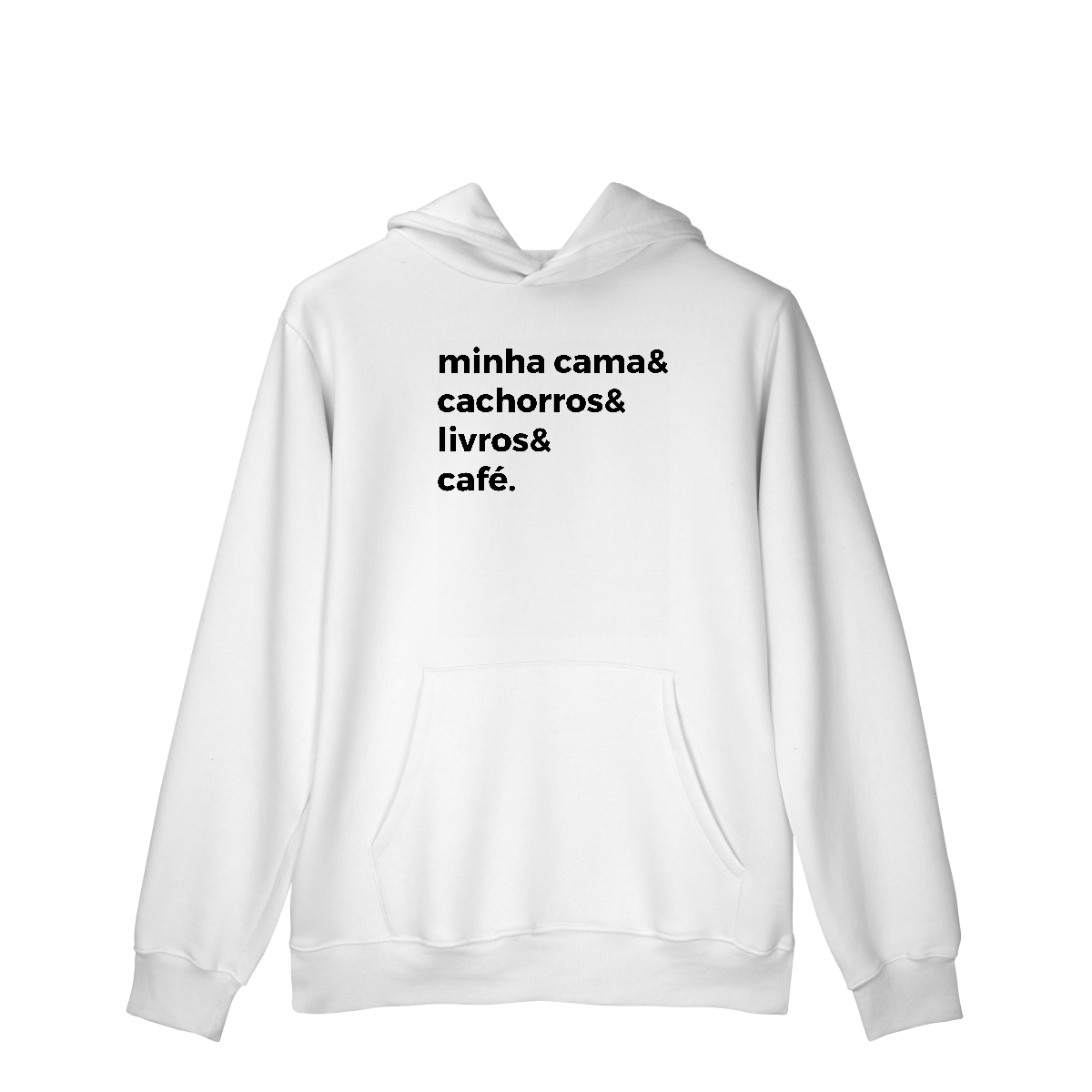 Minha Cara, Cachorro, Livro e Café [Moletom Prime Canguru]