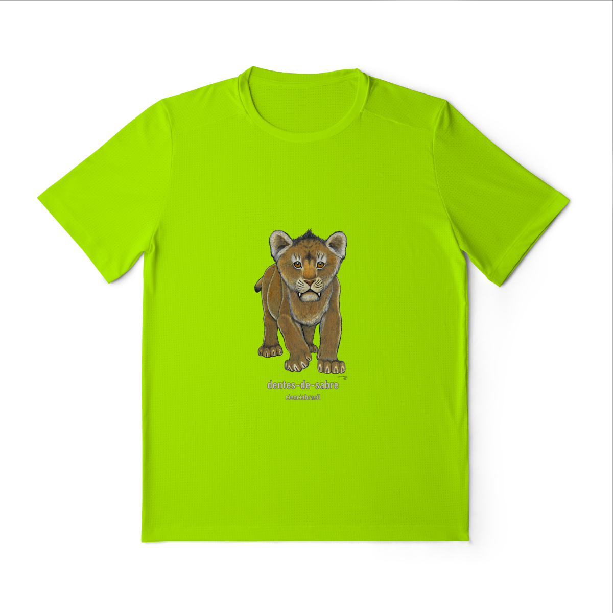 Camiseta Sport Dry UV filhotes dentes de sabre