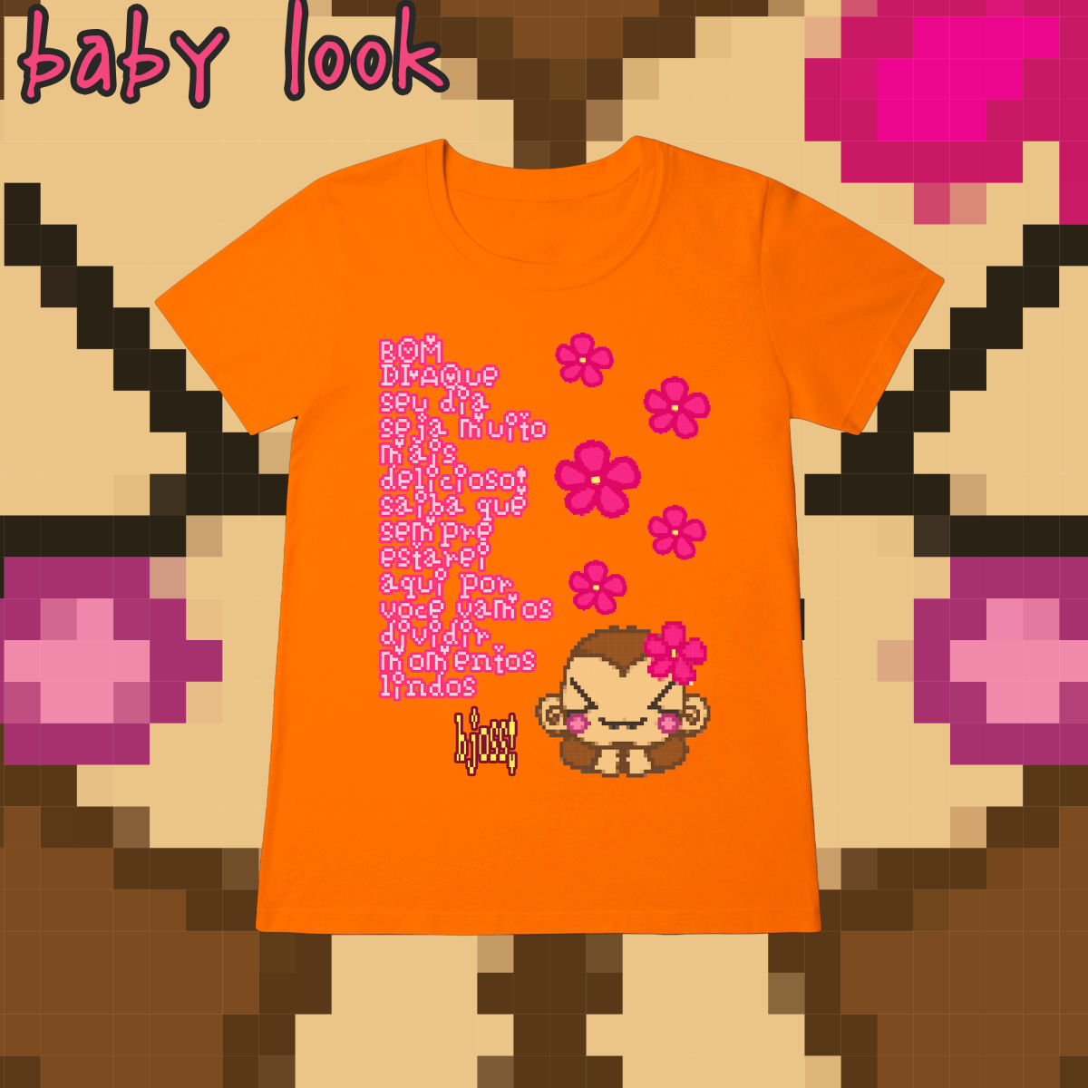 Baby Look 'mensagem de bom dia'
